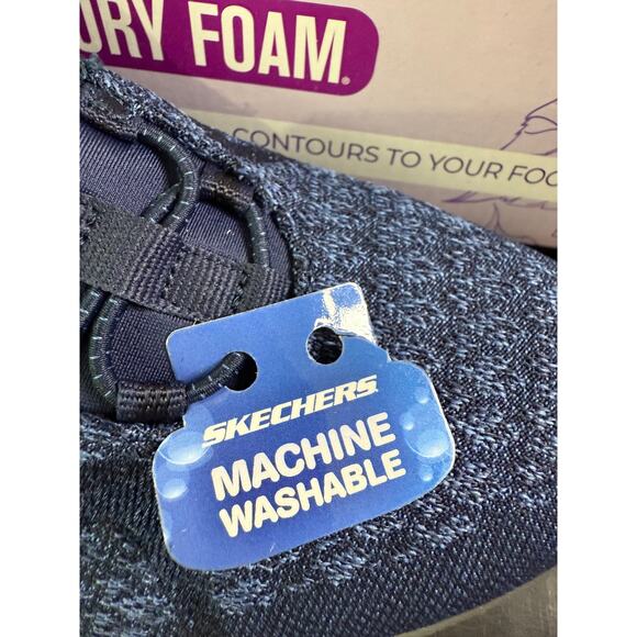 Skechers Vegan Navy Sneakers Relaxed Fit Size 5.5 New in Box - Picture 6 of 11